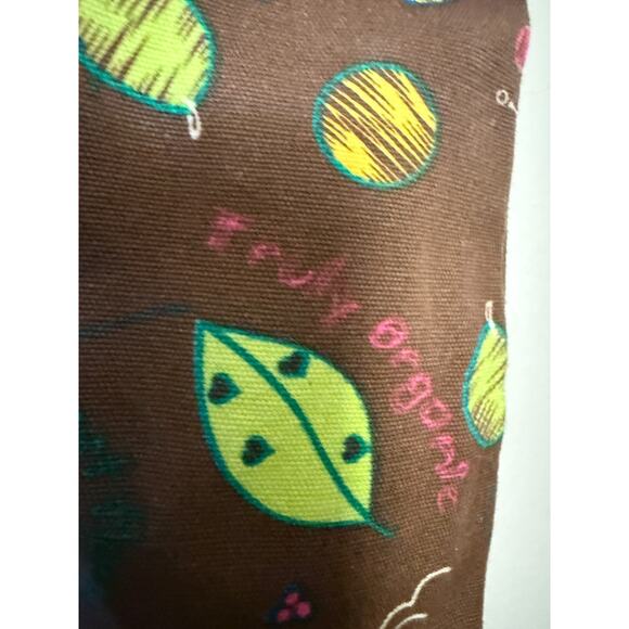 Organic Cotton Canvas Tote Bag Brown Whimsical Nature Print NWT Eco Friendly‎ - Picture 4 of 4